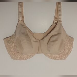 Olga Nude Lace Trim Full Coverage Bra Size 42D
